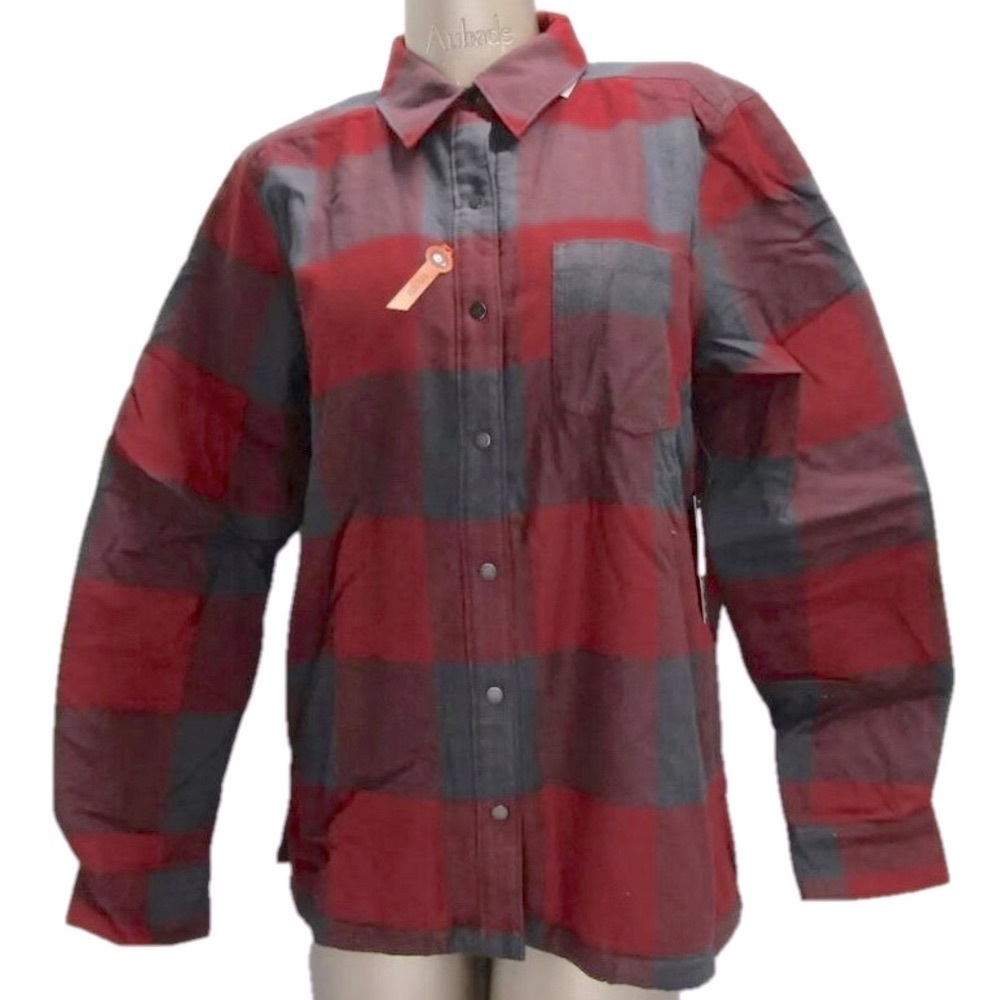 NEW 5.11 TACTICAL Womens Louise Shirt Jacket Red Check Size L Sherpa Lined